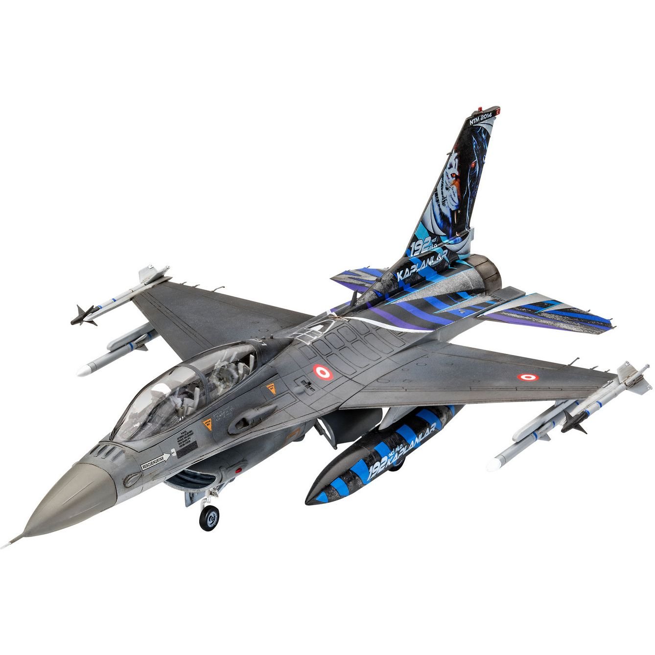 Сборная модель Revell Самолет F-16D Tigermeet 2014, уровень 4, масштаб 1:72, 130 деталей (RVL-03844) - фото 3