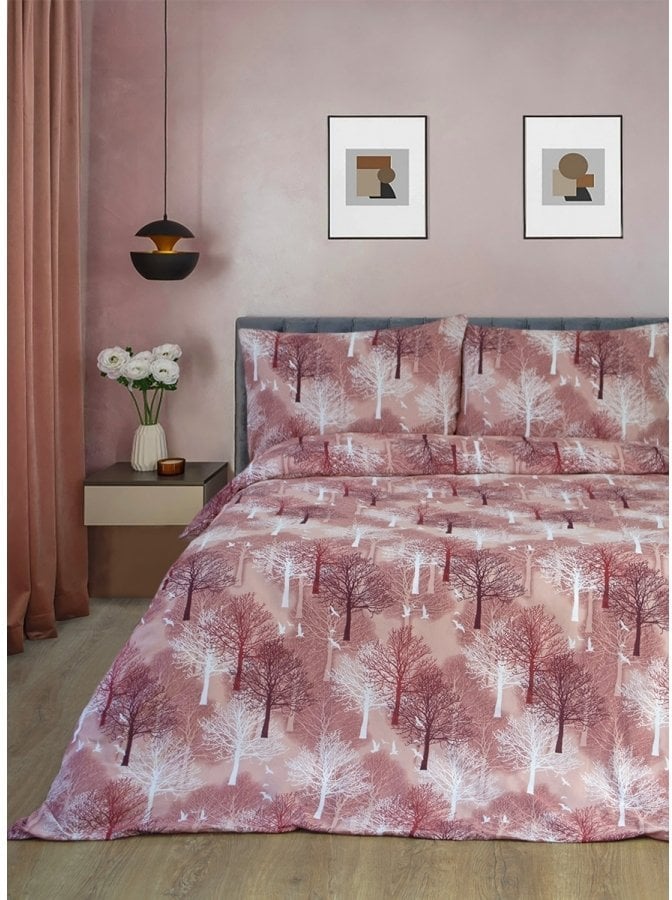 Комплект постельного белья Iris Home Ranforce Wood, ранфорс, евростандарт, красный (svt-2000022276177) - фото 1