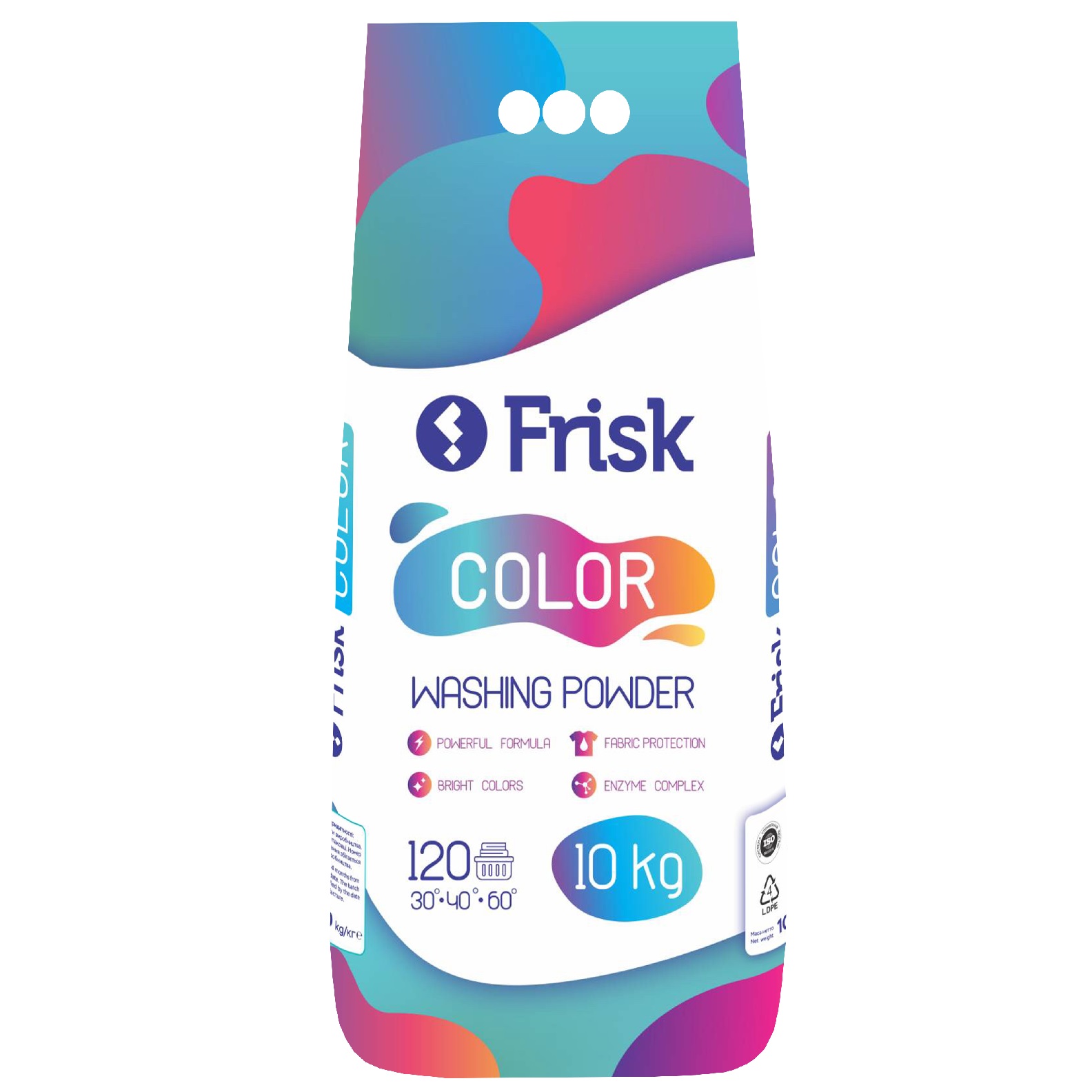 Порошок Frisk Color для прання кольорових речей, 10 кг - фото 1
