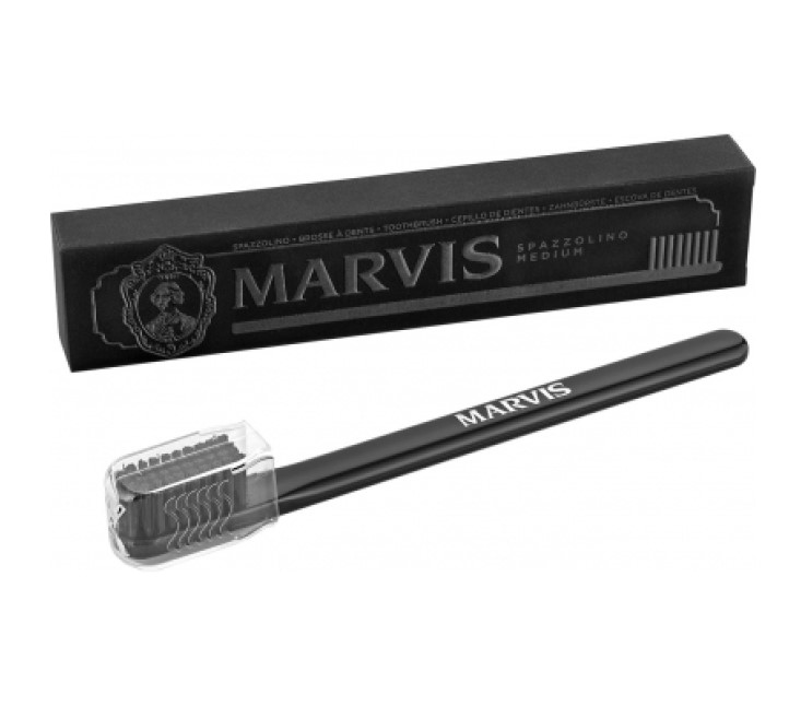 Зубная щетка Marvis Toothbrush Medium, средняя, черный - фото 1