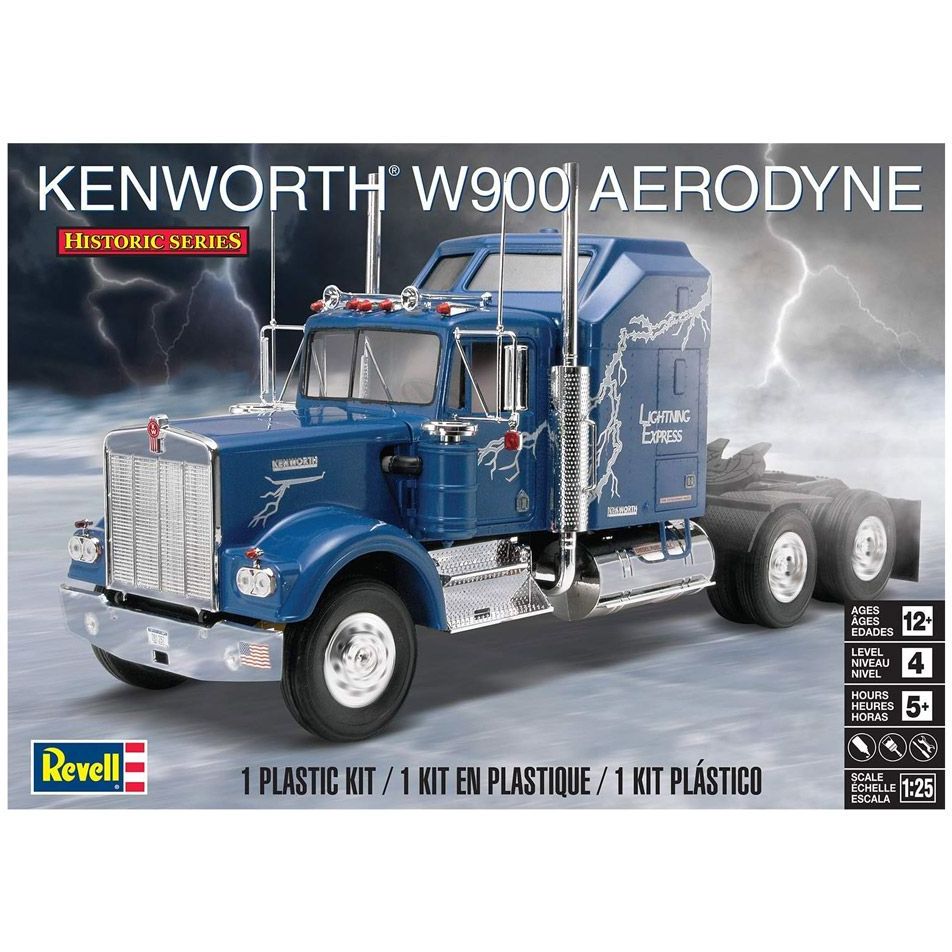 Сборная модель Revell Грузовой тягач Kenworth W900 уровень 4, масштаб 1:25, 115 деталей (RVL-11507) - фото 1