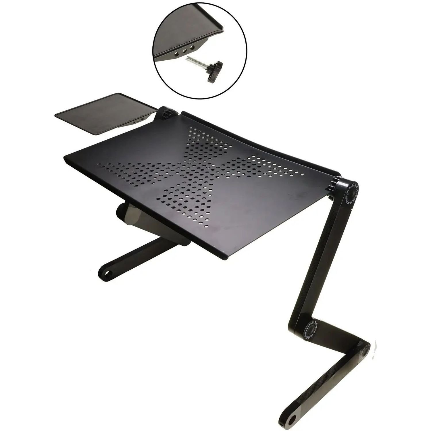 Столик для ноутбука Supretto складний з вентилятором чорний (58000001) - фото 3