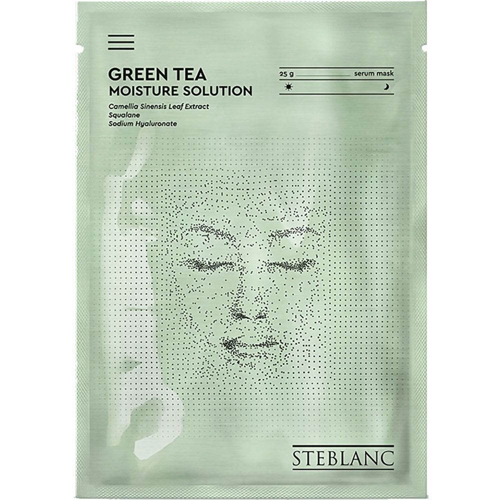 Тканинна маска-сироватка для обличчя Steblanc Green Tea Moisture Solution Зволожуюча з екстрактом зеленого чаю, 25 г - фото 1
