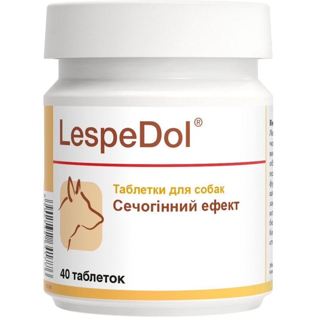 Вітамінно-мінеральна добавка Dolfos LespeDol при захворюваннях сечовивідної системи собак, 40 таблеток - фото 1