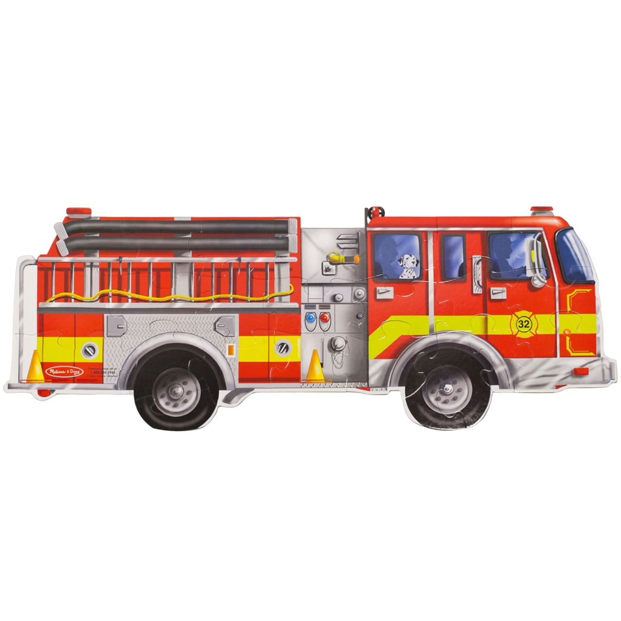 Мега-пазл Melissa&Doug Велика пожежна машина, 24 елементи (MD10436) - фото 1