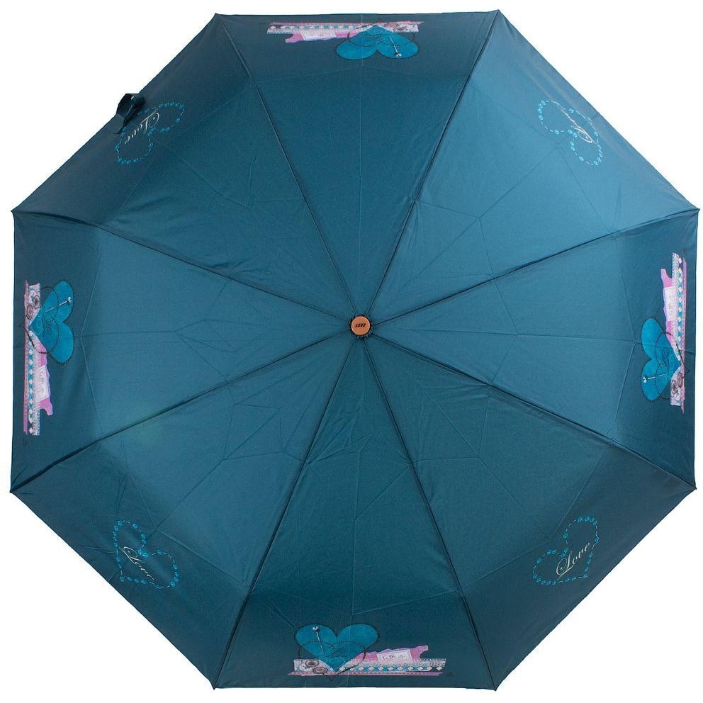 Жіноча складана парасолька механічна Zest 97 см бірюзова - фото 1