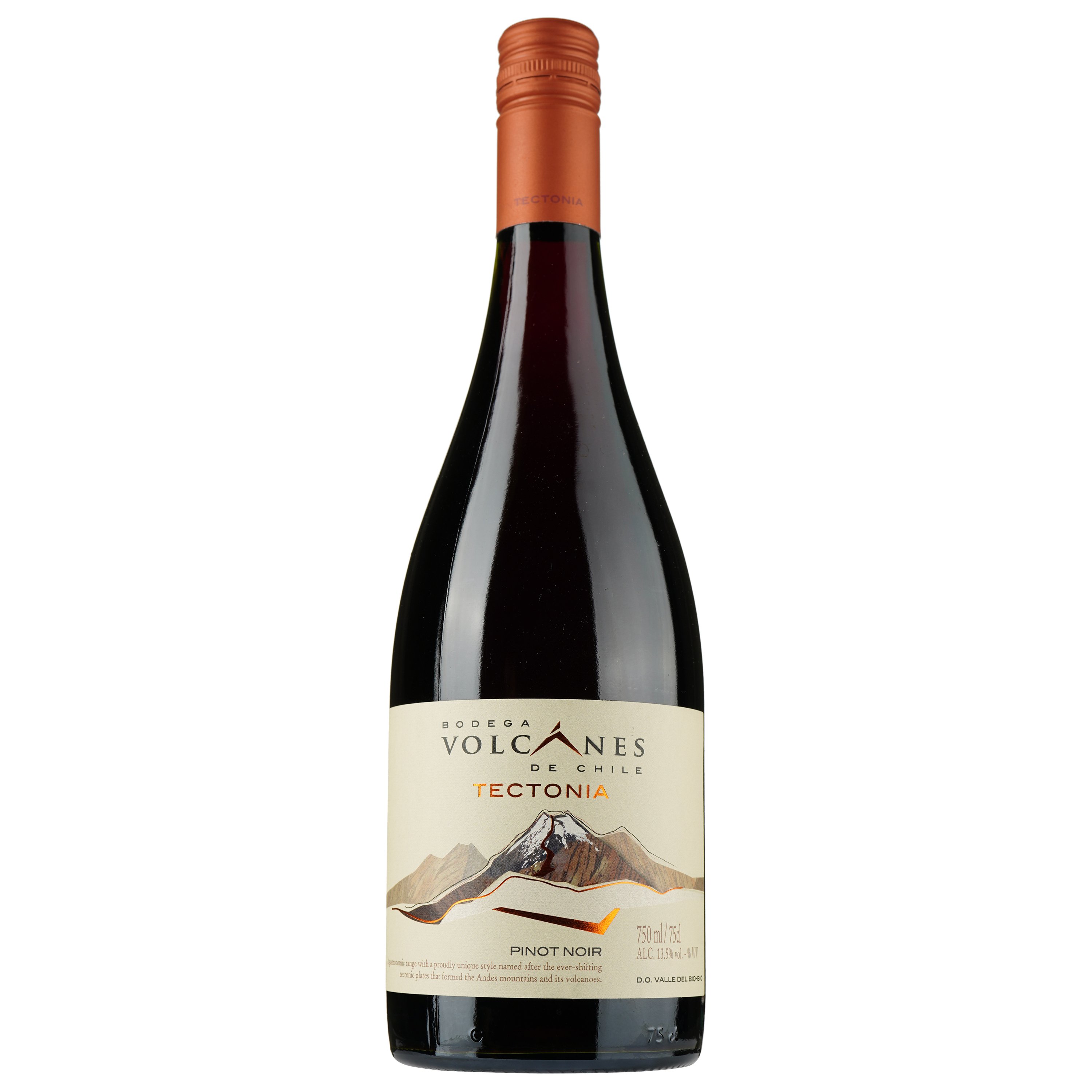 Вино Bodega Volcanes de Chile Tectonia Pinot Noir, червоне, сухе, 13,5%, 0,75 л (722968) - фото 1