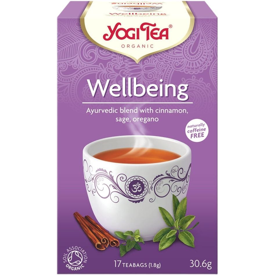 Чай трав'яний Yogi Tea Wellbeing органічний 30.6 г (17 шт. х 1.8 г) - фото 1