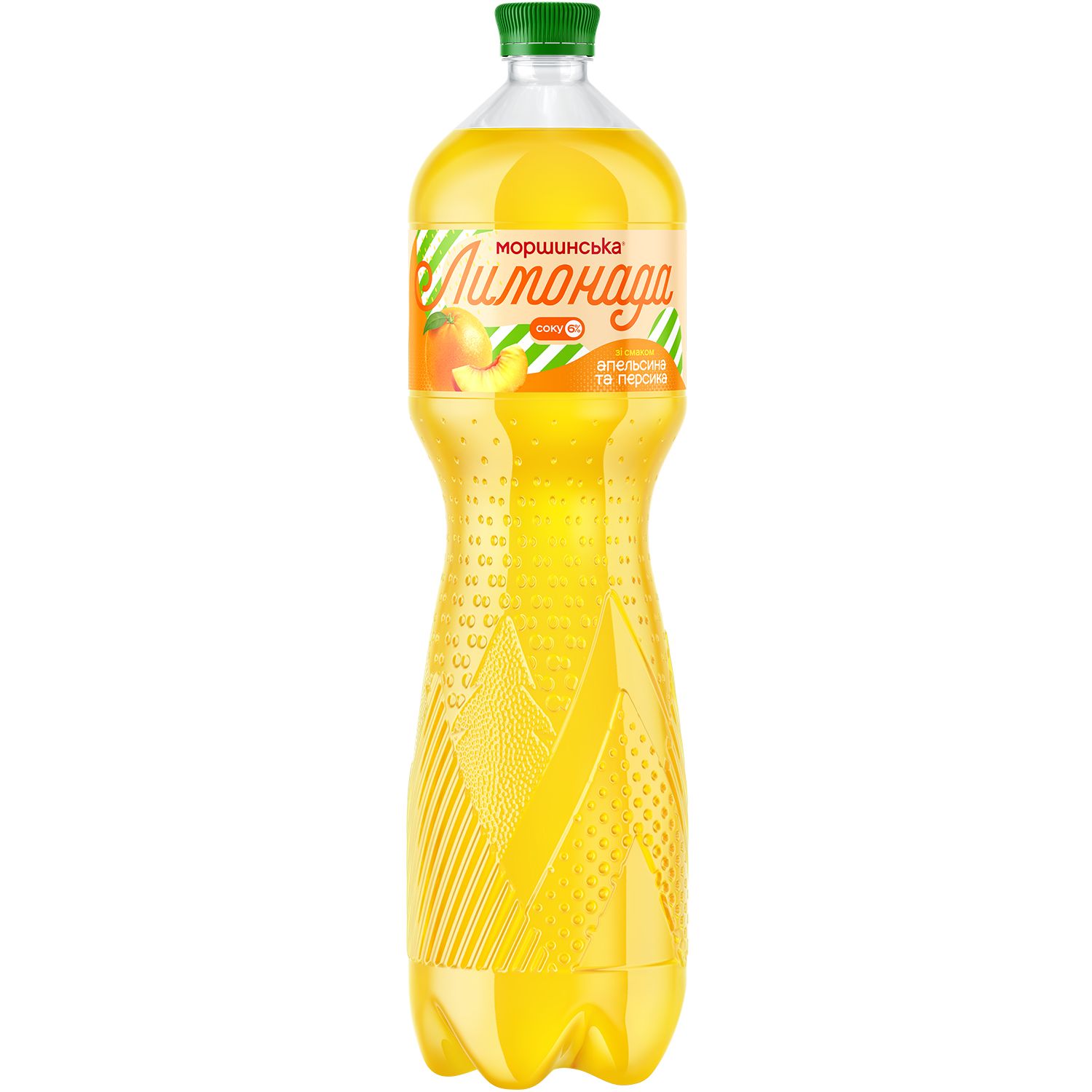 Напій Моршинська Лимонада Апельсин-Персик середньогазований 1.5 л - фото 1
