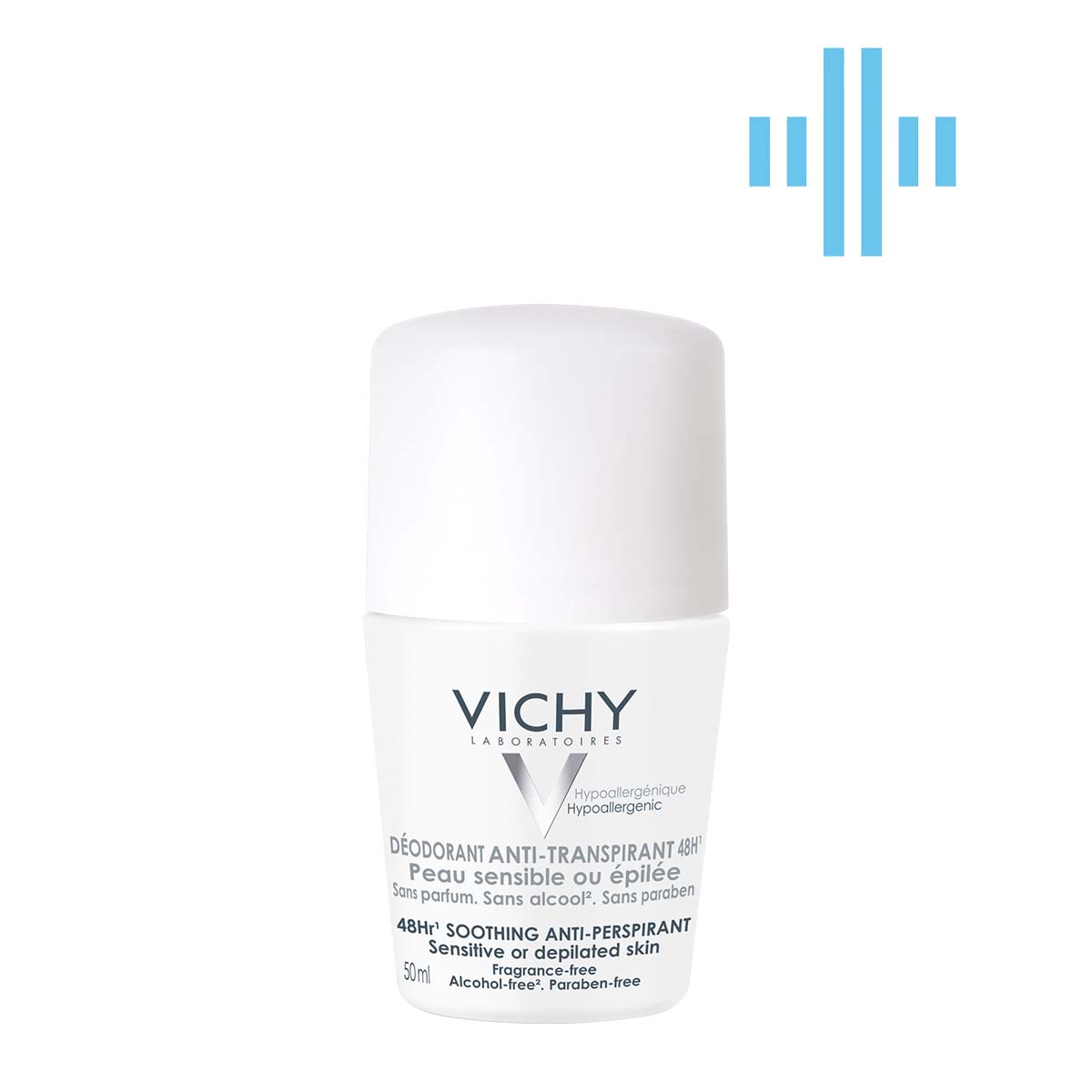 Кульковий дезодорант-антиперспірант Vichy 48 годин, для чутливої шкіри, 50 мл (M5907921) - фото 1
