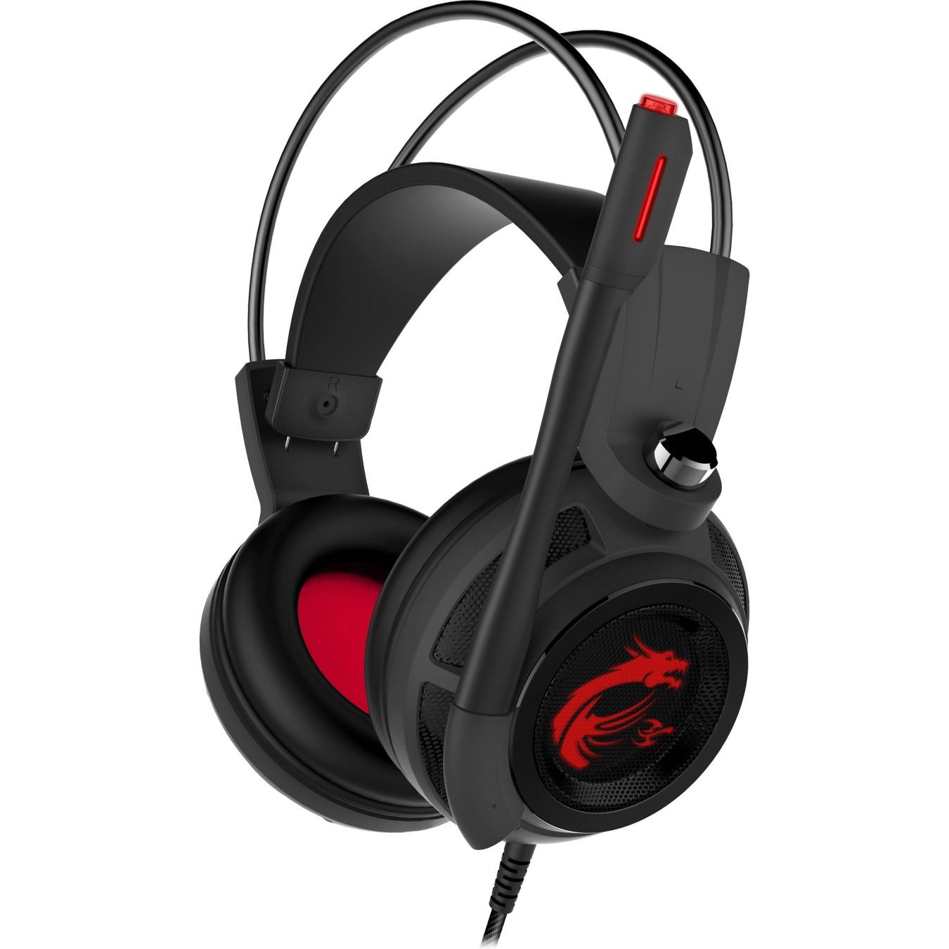 Навушники ігрові MSI DS502 Gaming Headset Black/Red з мікрофоном - фото 1