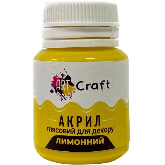 Акрилова фарба ArtCraft глянцева Лимонна AG-7519 20 мл - фото 1