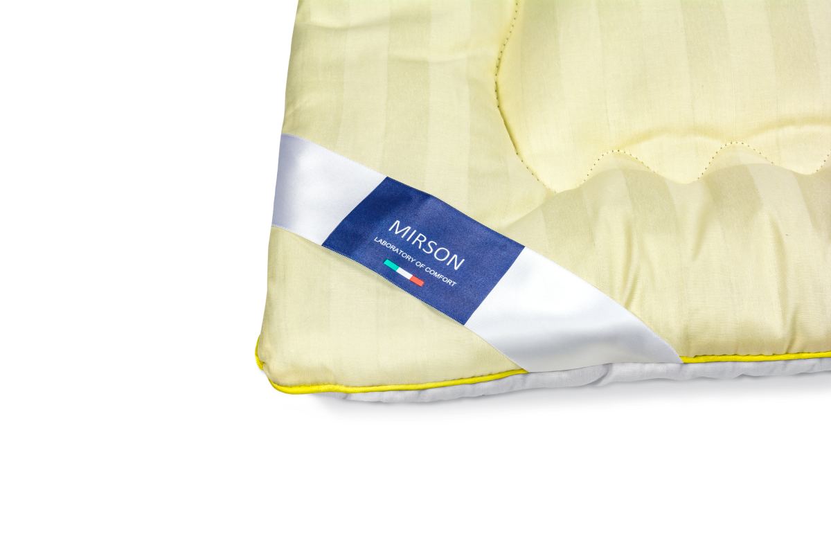 Одеяло шерстяное MirSon Carmela Hand Made Экстра Премиум №0342, летнее, 200x220 см, светло-желтое - фото 3