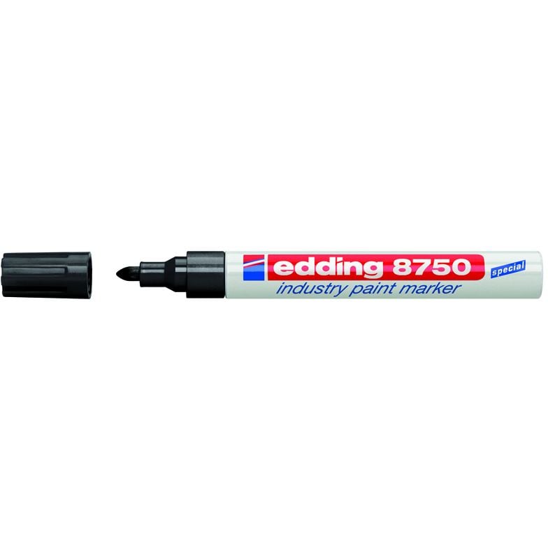 Лаковий маркер Edding Industry Paint конусоподібний 2-4 мм чорний (e-8750/01) - фото 1