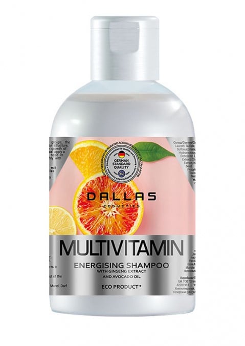 Мультивітамінний енергетичний шампунь для волосся Dallas Cosmetics Multivitamin з екстрактом женьшеню та олією авокадо, 500 мл (723468) - фото 1