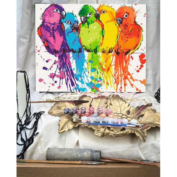 Картина за номерами ArtCraft Райдужні папуги 40x50 см (10617-AC) - фото 4