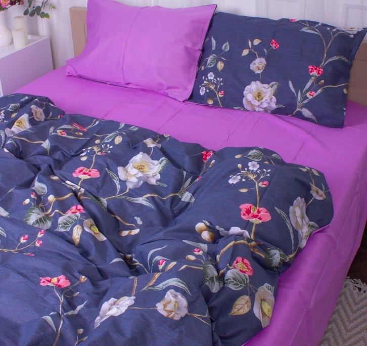 Комплект постельного белья MirSon Of Wind Flowers, сатин, семейный - фото 4