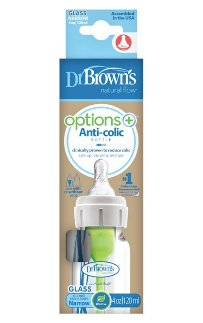 Бутылочка для кормления Dr. Brown's Options+, с узким горлышком, 120 мл (SB41001-P4) - фото 2