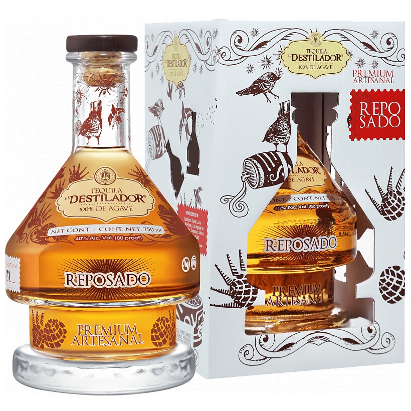 Текила Destileria Santa Lucia El Destilador Premium Reposado 100% Agave, 40%, 0,75 л - фото 1