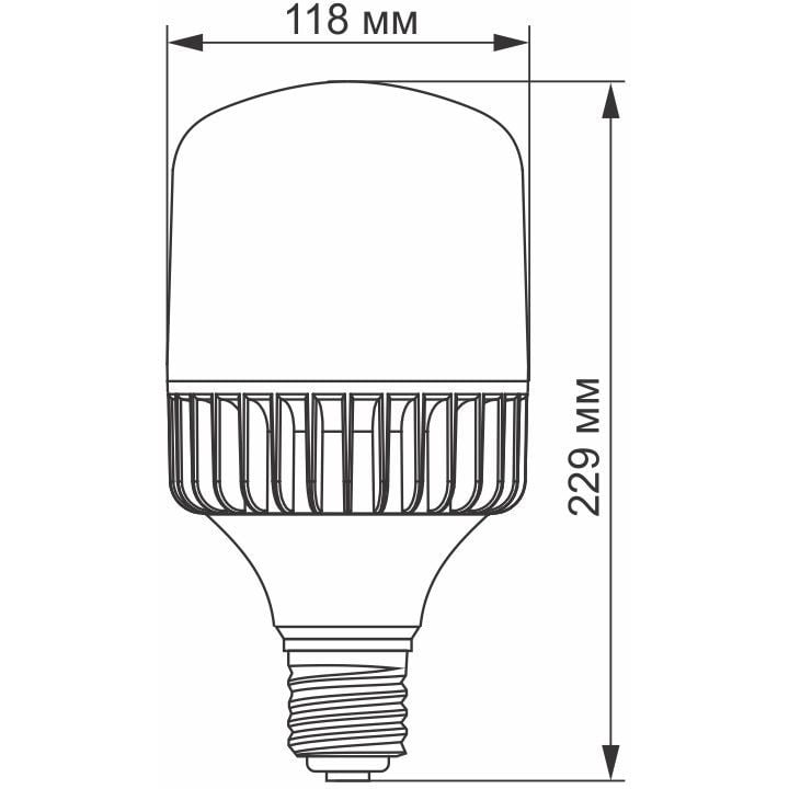 Світлодіодна лампа LED Videx A118 50W E40 5000K (VL-A118-50405) - фото 2