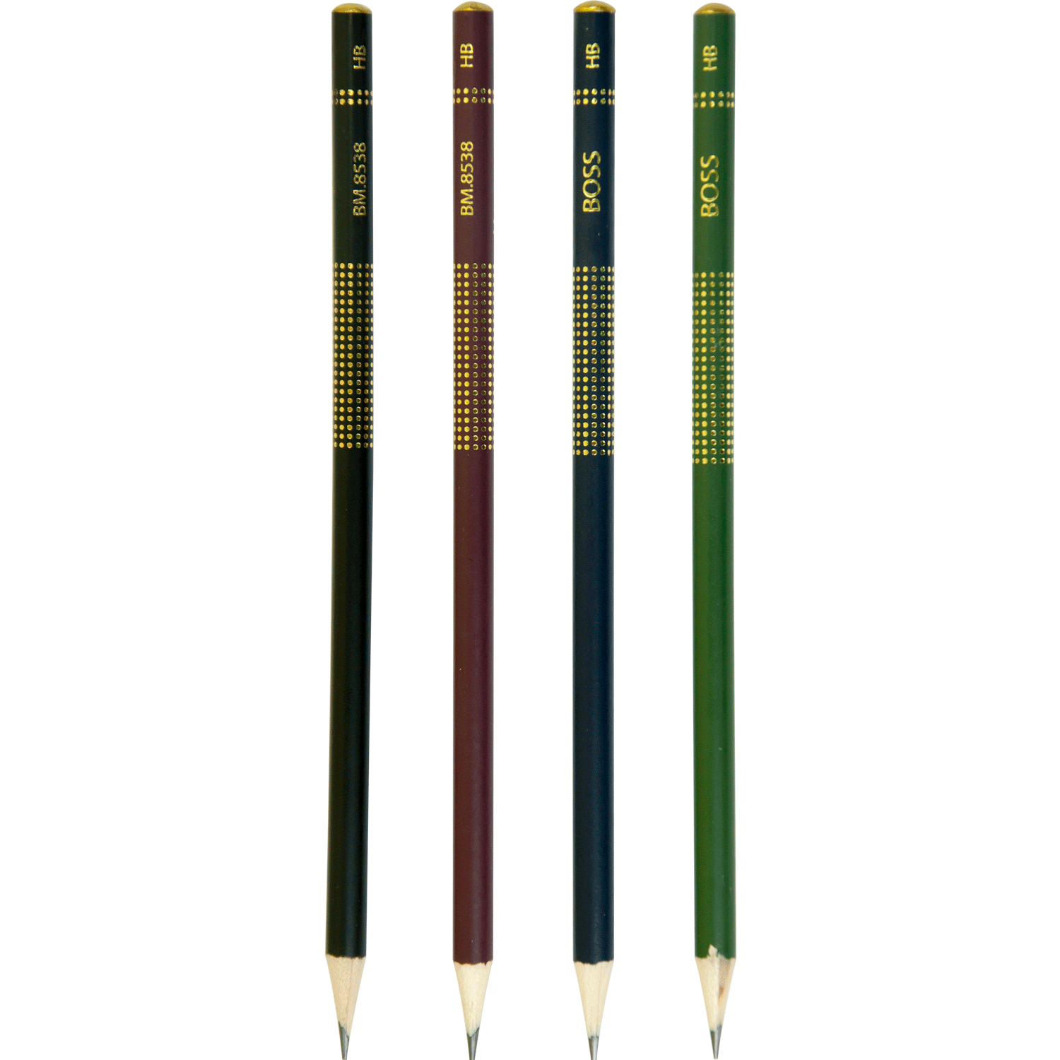 Набор карандашей графитовых Buromax BOSS без ластика, HB, блистер 4 шт. ( BM.8538-4) - фото 2