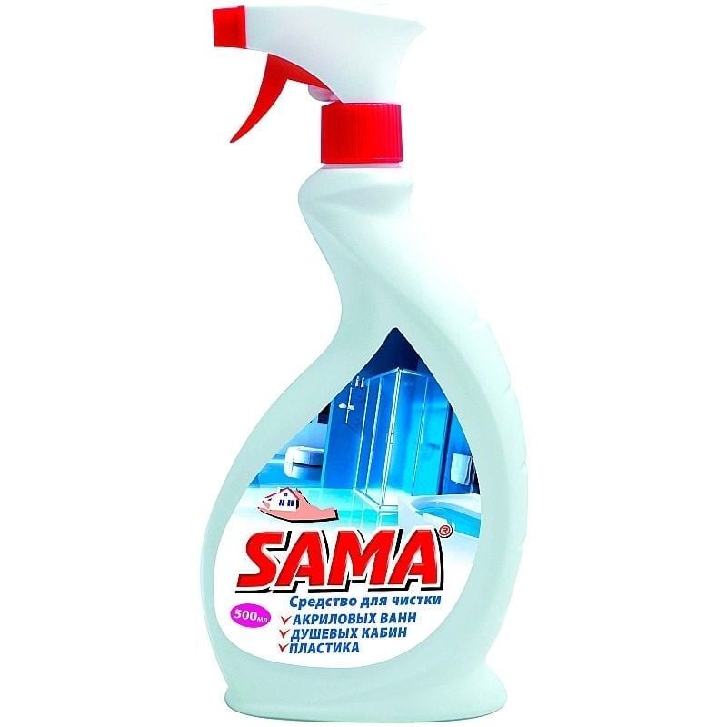 Средство Sama для чистки акриловых ванн, душевых кабин и пластика, 500 г - фото 1
