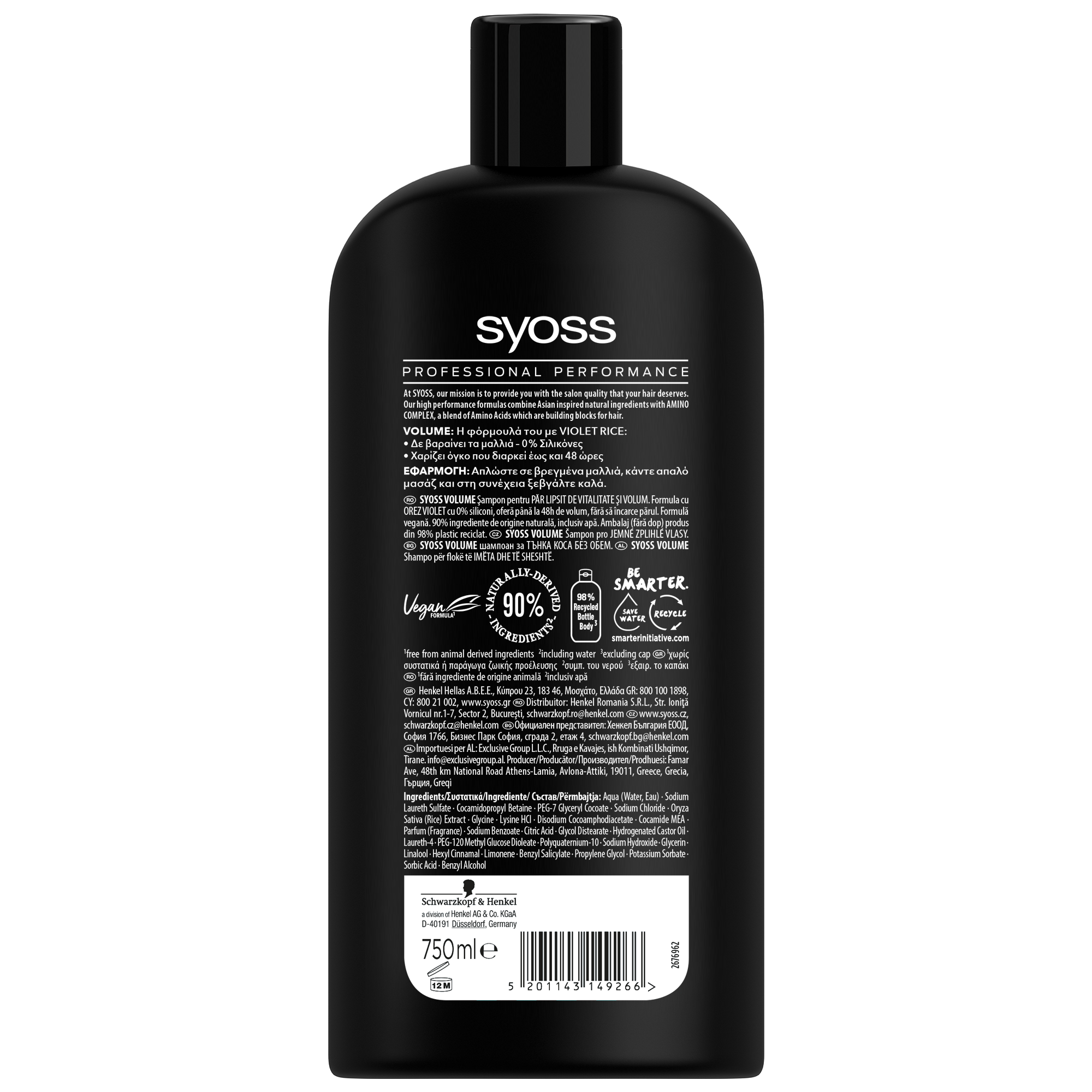 Шампунь для тонкого волосся без об`єму Syoss Volume Lift, 750 мл - фото 2