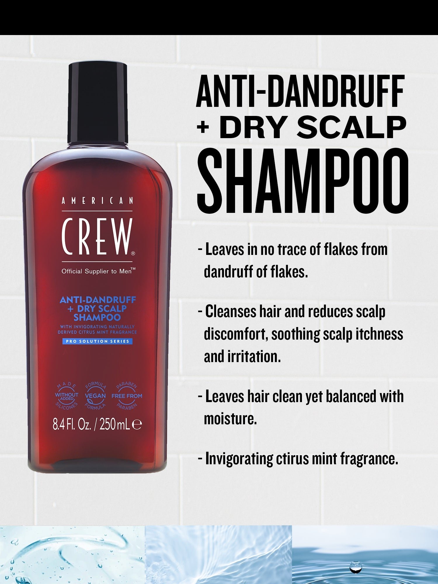 Шампунь для волос American Crew Anti-Danruff + Dry Scalp Shampoo против перхоти 250 мл - фото 4