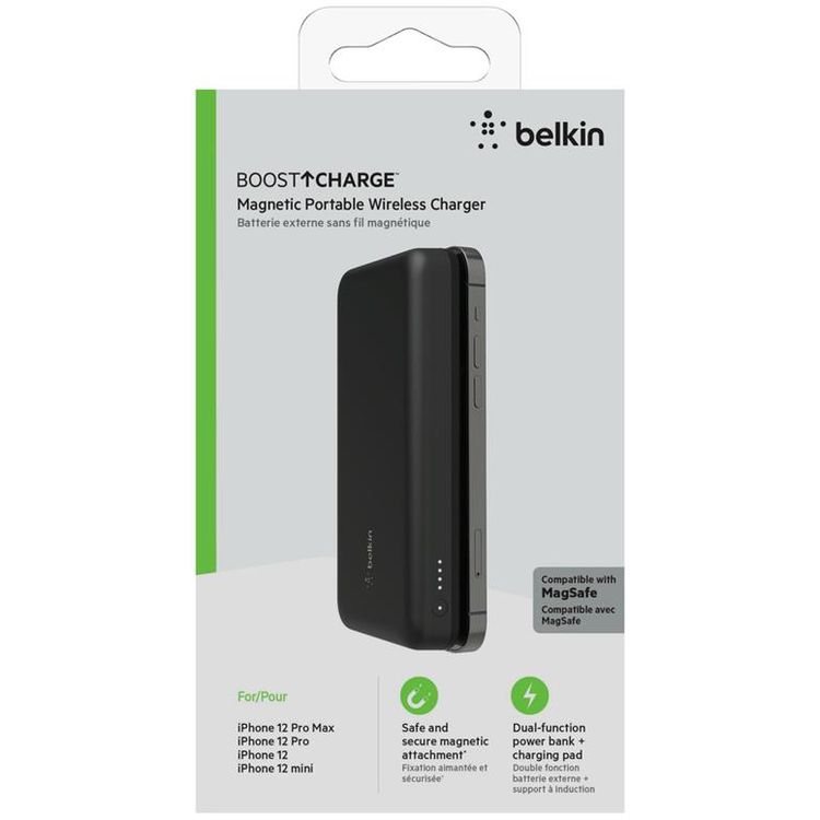 Портативний зарядний пристрій Belkin Power Bank MagSafe Wireless 10000 мАг (BPD001BTBK) - фото 6