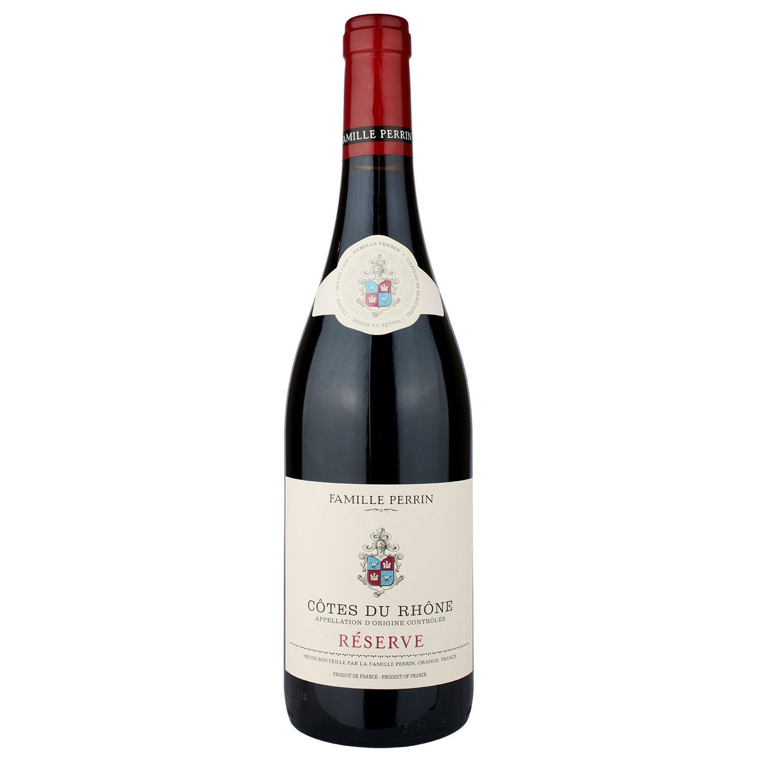 Вино Famille Perrin Reserve Cotes du Rhone Rouge, красное, сухое, 0,75 л (06110) - фото 1