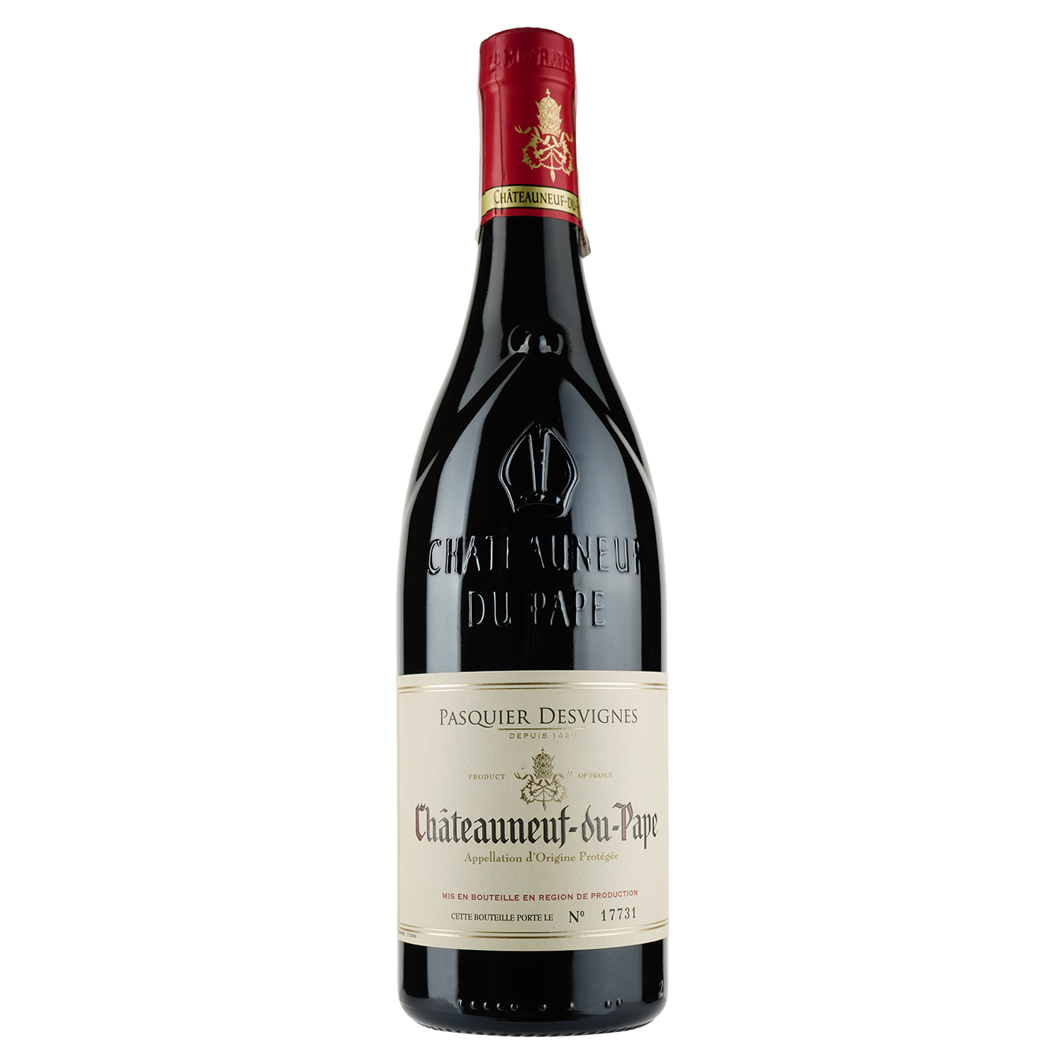 Вино Pasquier Desvignes Chateauneuf-du-Pape, красное, сухое, 15%, 0,75 л - фото 1