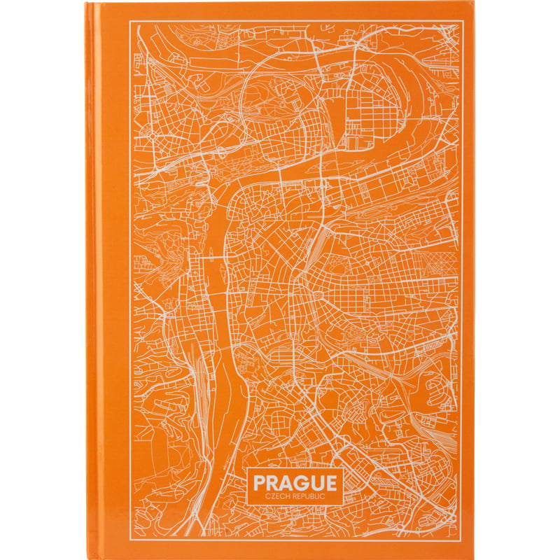 Книга записная Axent Maps Prague A4 в клеточку 96 листов персиковая (8422-542-A) - фото 1