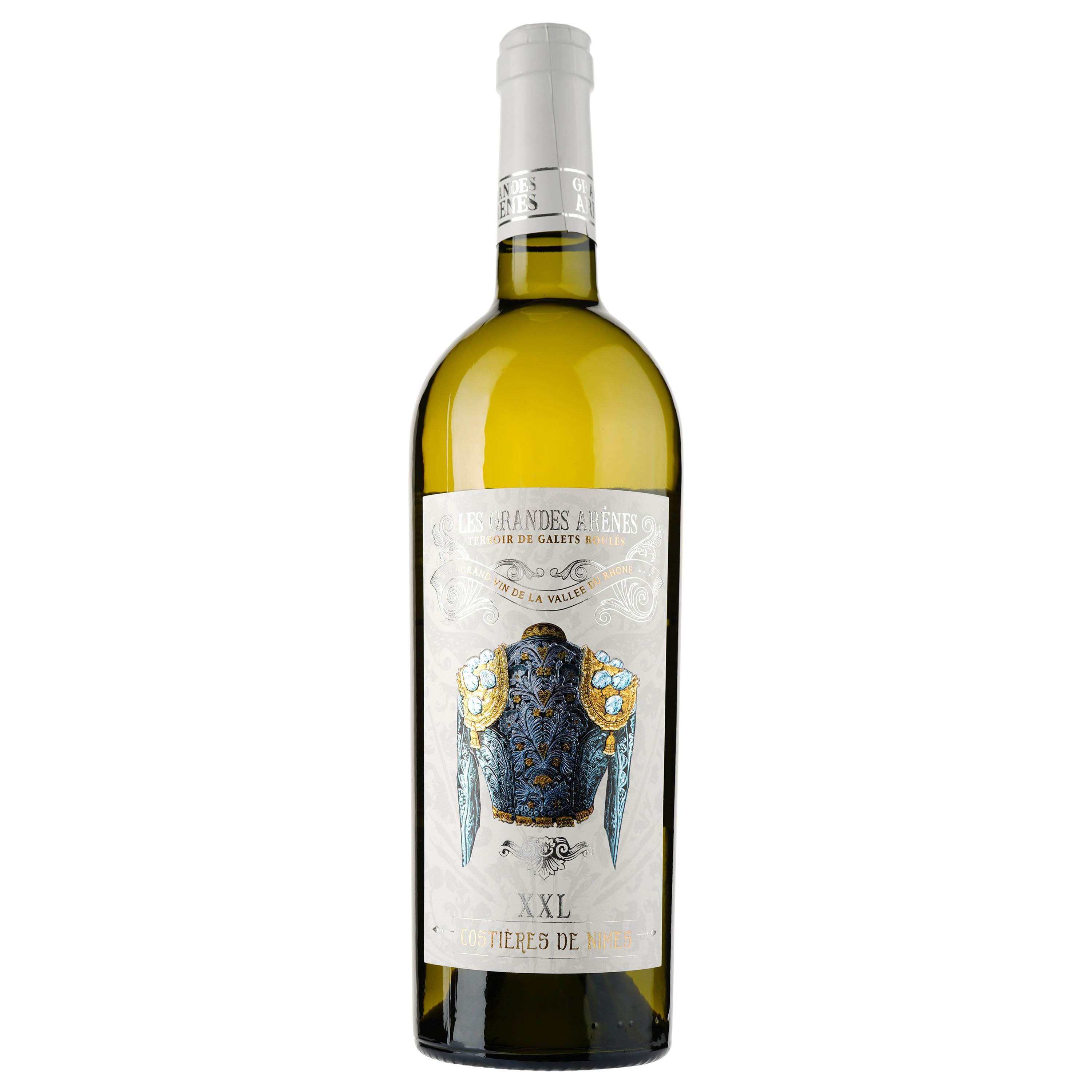 Вино Les Grandes Arenes XXL Blanc AOP Costieres de Nimes, белое, сухое, 0,75 л - фото 1