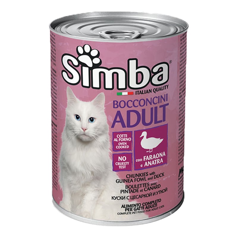 Вологий корм для котів Simba Cat Wet, цесарка з качкою, 415 г (70009515) - фото 1