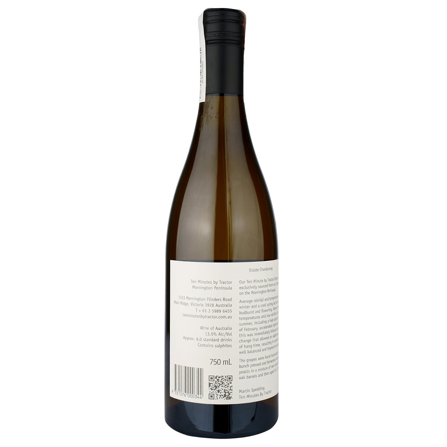 Вино Ten Minutes by Tractor Estate Chardonnay 2019, біле, сухе, 0,75 л (W2318) - фото 2