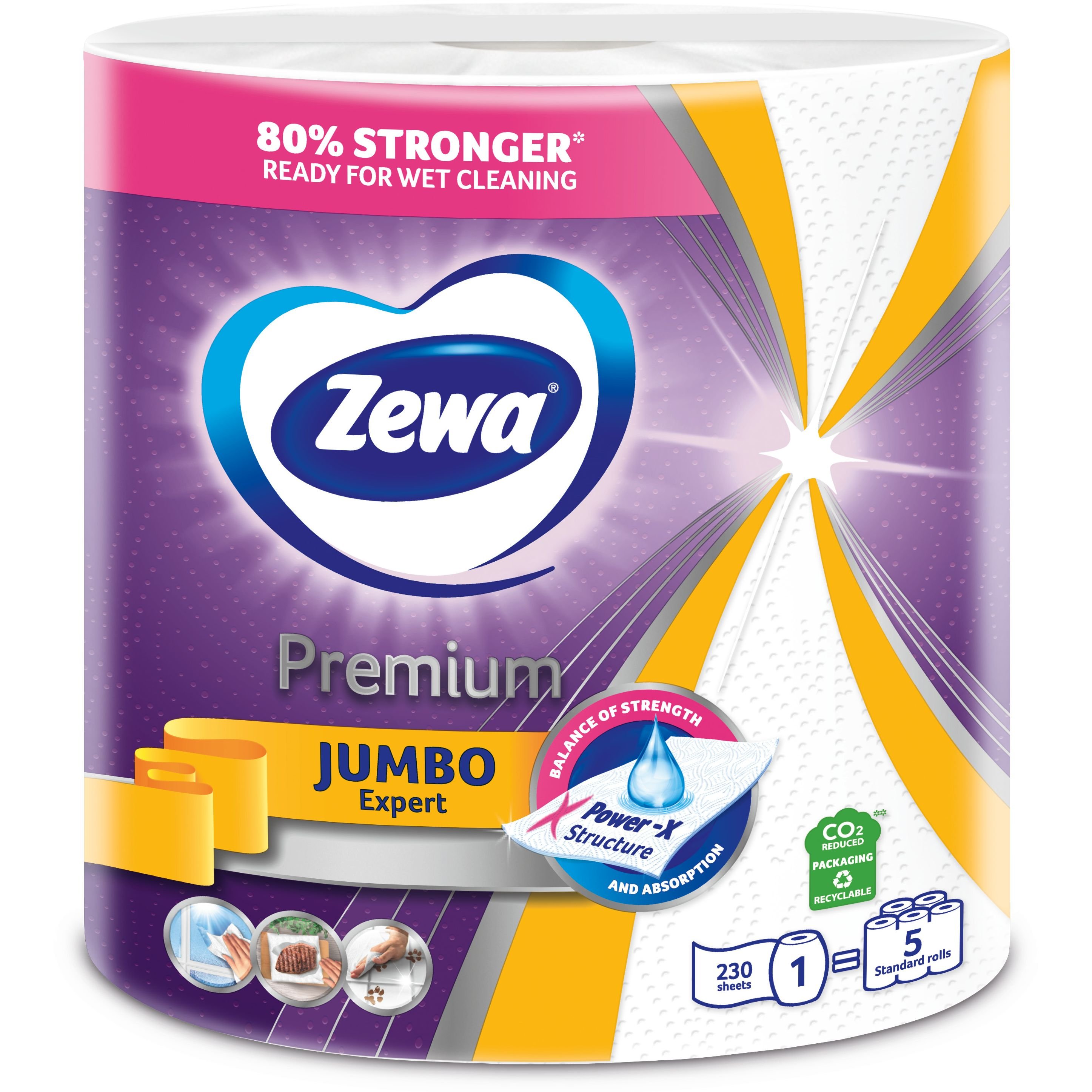 Бумажные полотенца Zewa Premium Jumbo трехслойные 1 рулон - фото 2