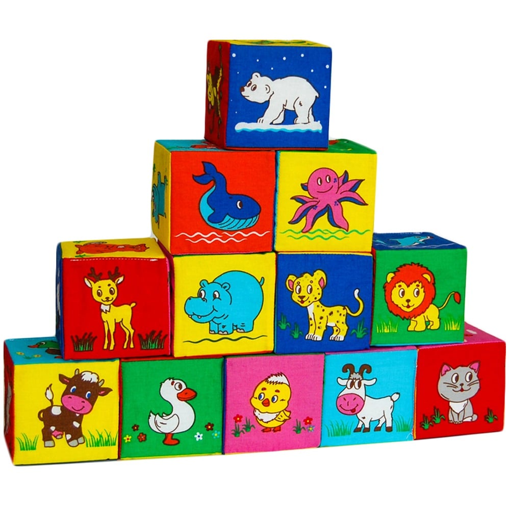Набір м'яких кубиків Масік Веселі кубики (МС 090601-13) - фото 1