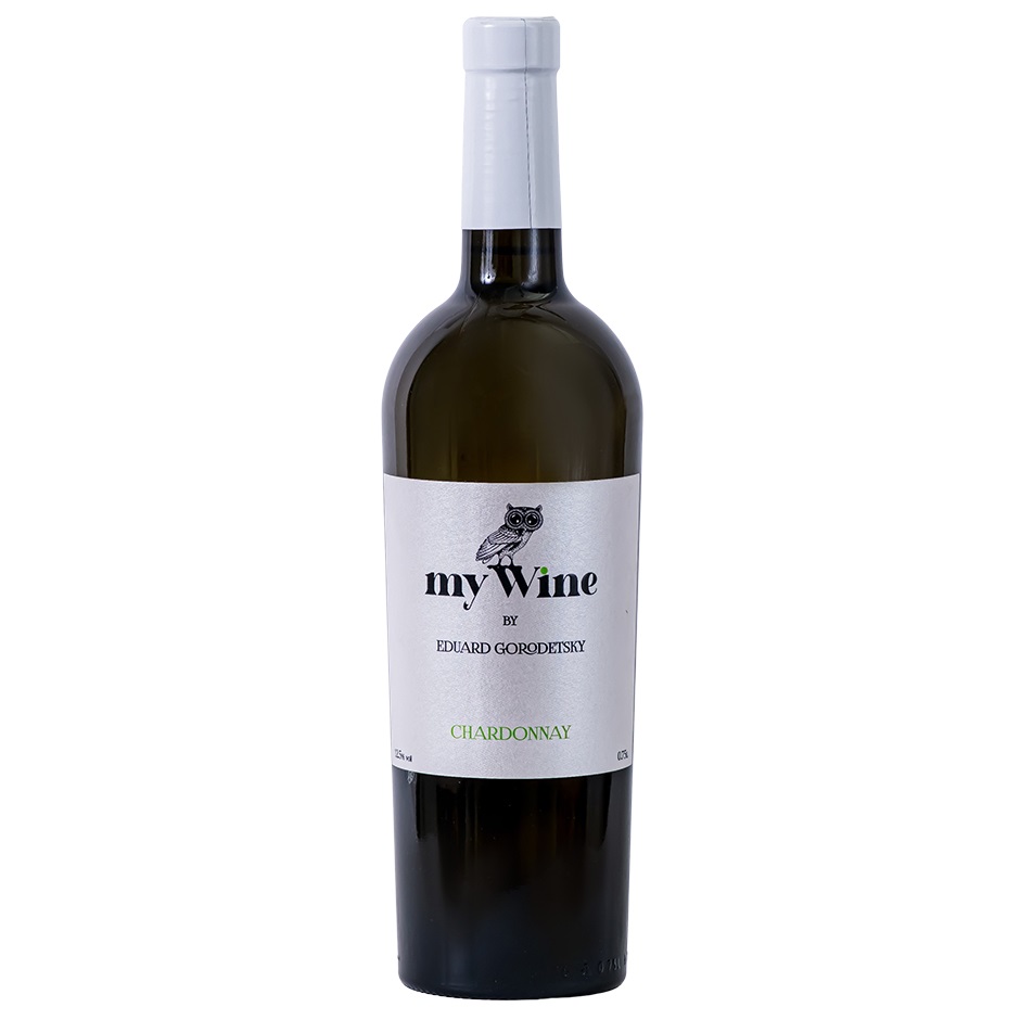 Вино My Wine Eduard Gorodetsky Chardonnay, белое, сухое, 12,5%, 0,75 л (879626) - фото 1