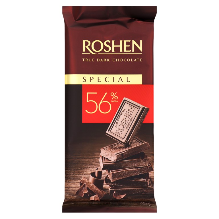 Шоколад чорний Roshen Special 56%, 85 г (861861) - фото 1