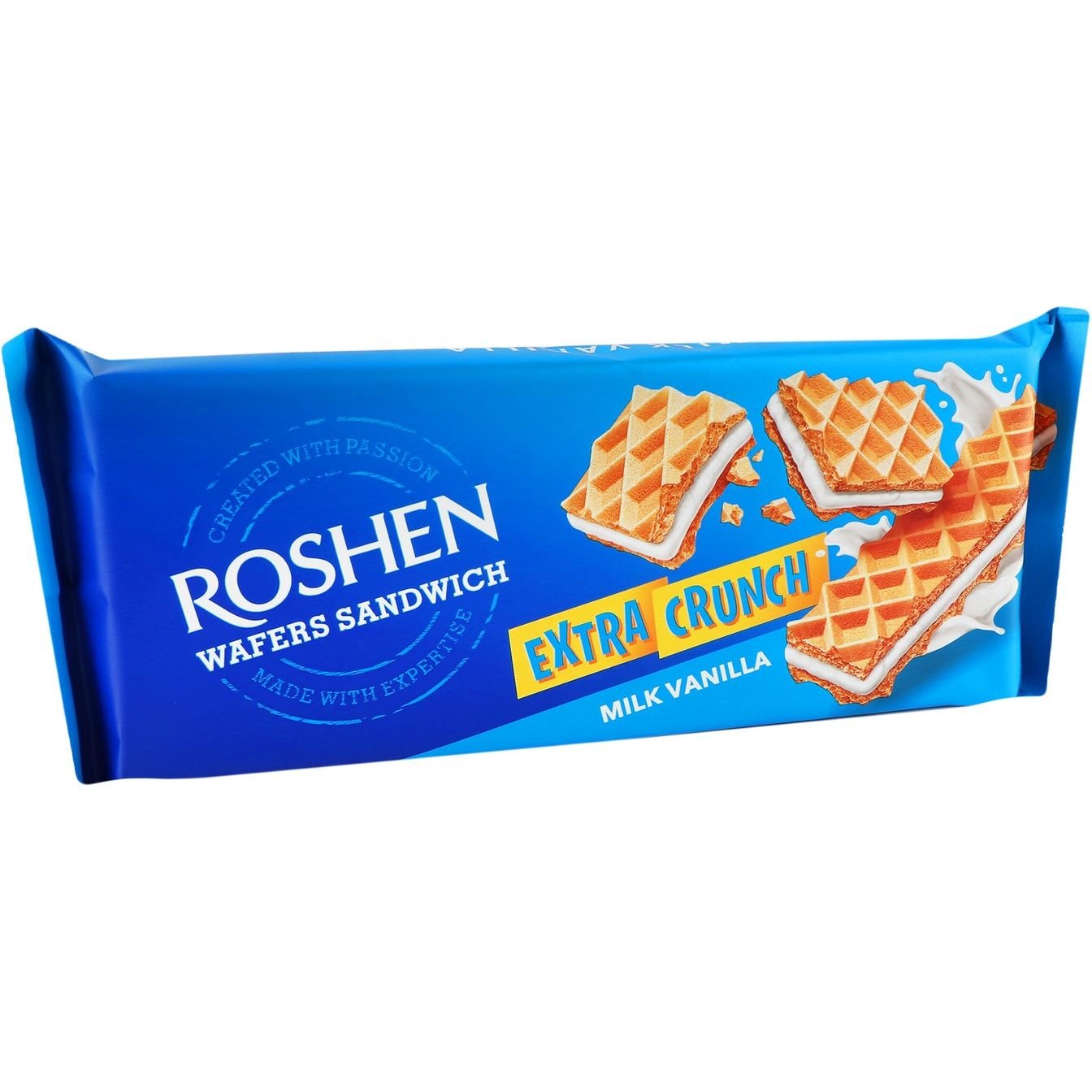 Вафлі Roshen Wafers Sandwich Extra Crunch Milk-Vanilla 142 г (917337) - фото 3