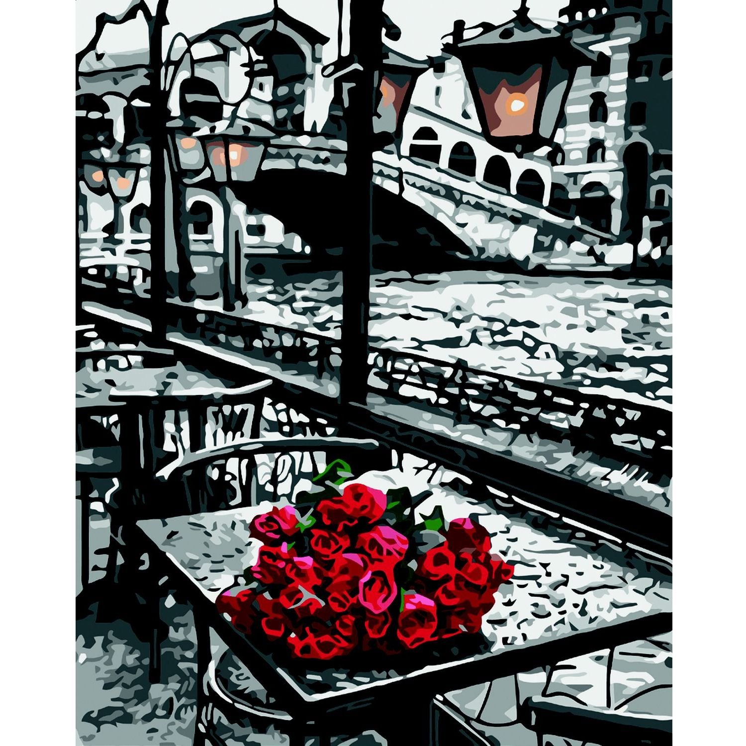 Картина за номерами ZiBi Art Line Червоні троянди 40х50 см (ZB.64194) - фото 1