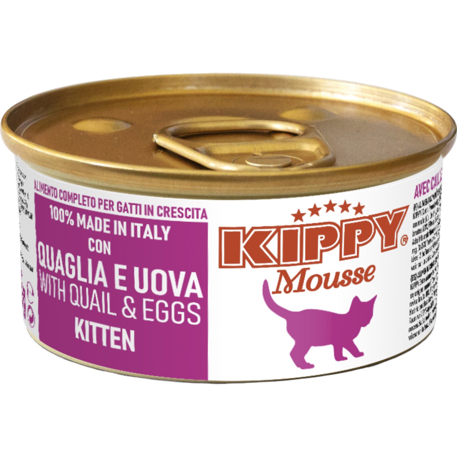 Влажный корм Kippy Mousse для котят мусс с перепелом и яйцами 85 г - фото 1