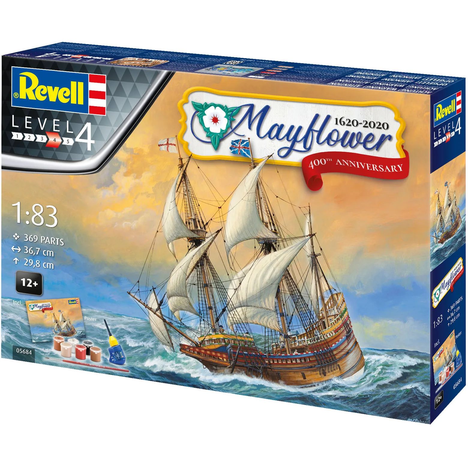 Сборная модель Revell набор Корабль Mayflower масштаб 1:83, 369 деталей (RVL-05684) - фото 1