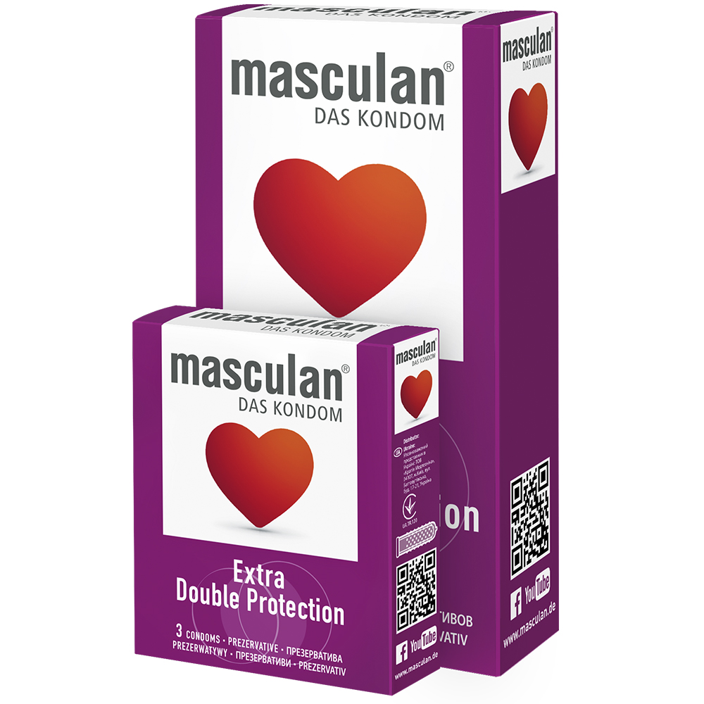 Презервативи Masculan Extra Double Protection особливо міцні з пухирцями 3 шт. - фото 2