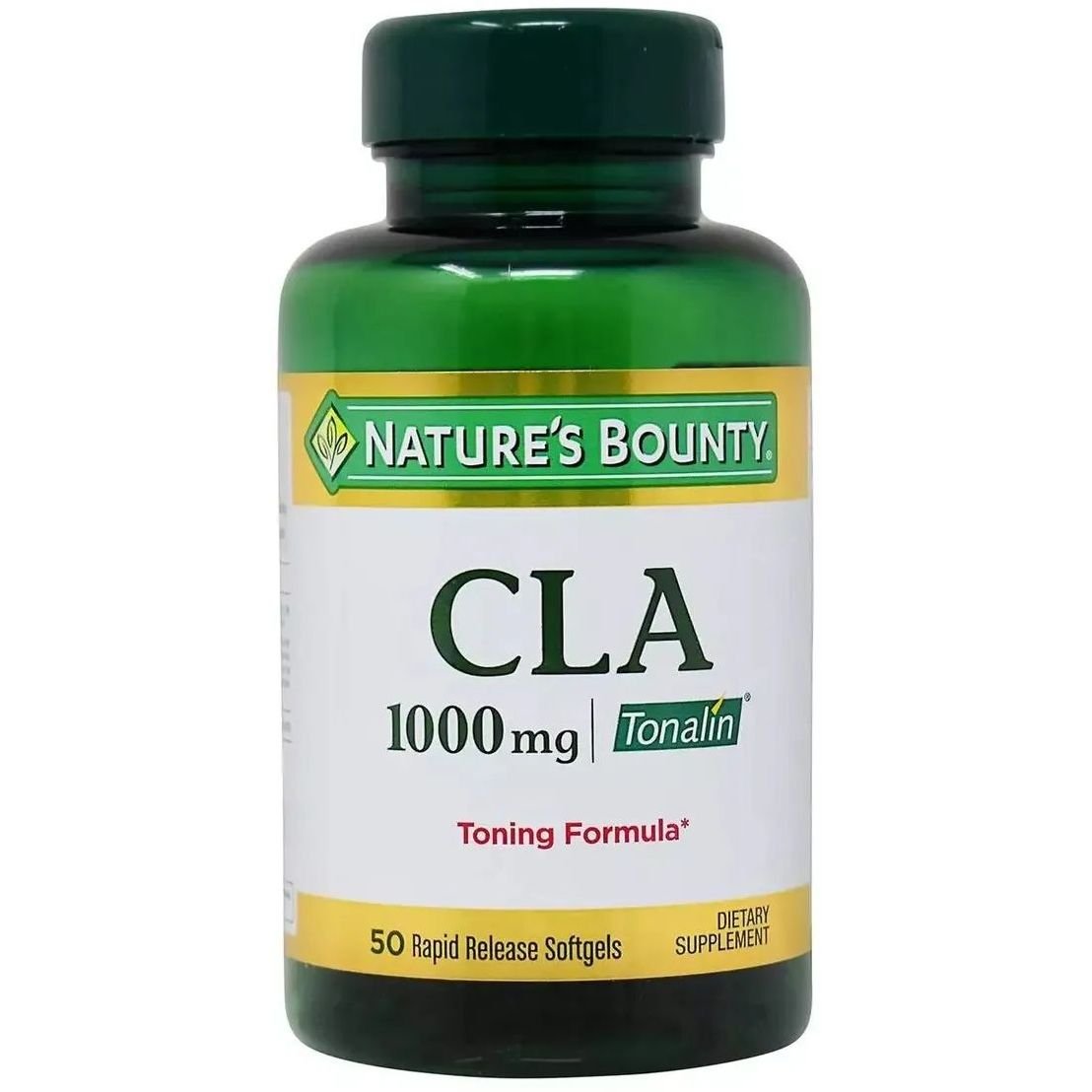 Кон'югована лінолева кислота Nature's Bounty CLA Tonalin 1000 мг 50 гелевих капсул - фото 1