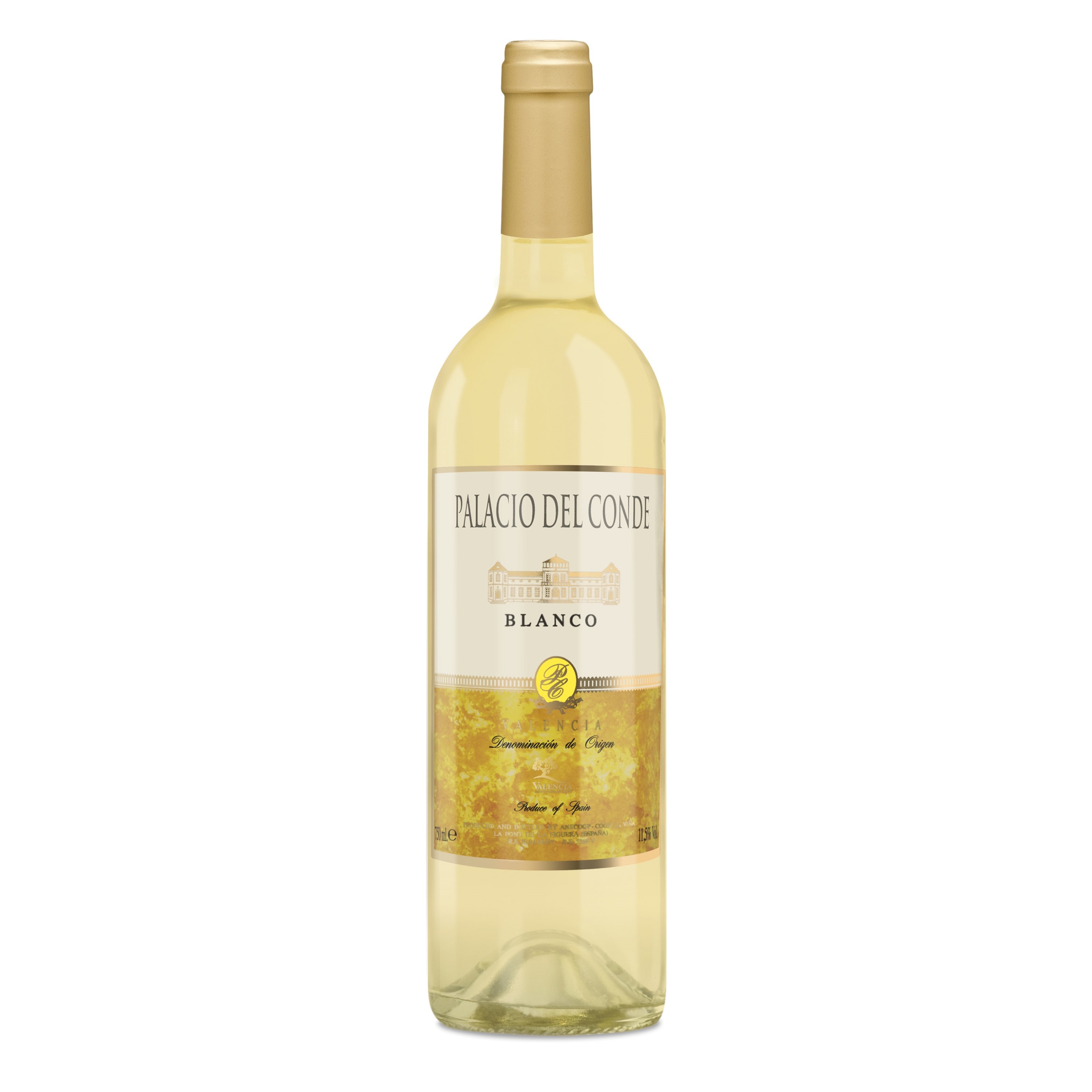 Вино Anecoop Palacio del Conde D.O., белое, сухое, 11,5%, 0,75 л - фото 1