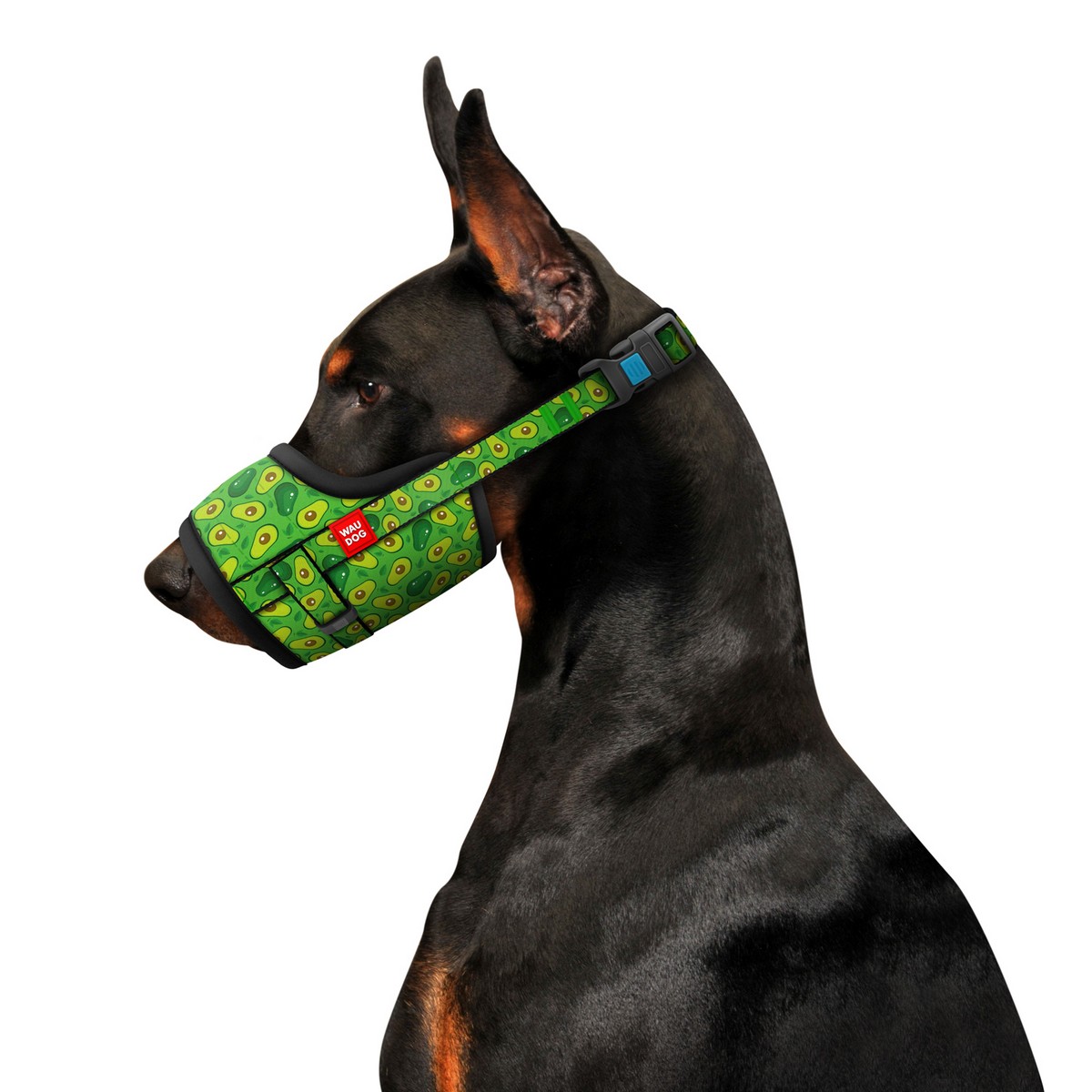 Намордник для собак Waudog Nylon Авокадо, пластиковий фастекс №3 (25-34 см) (5368) - фото 3