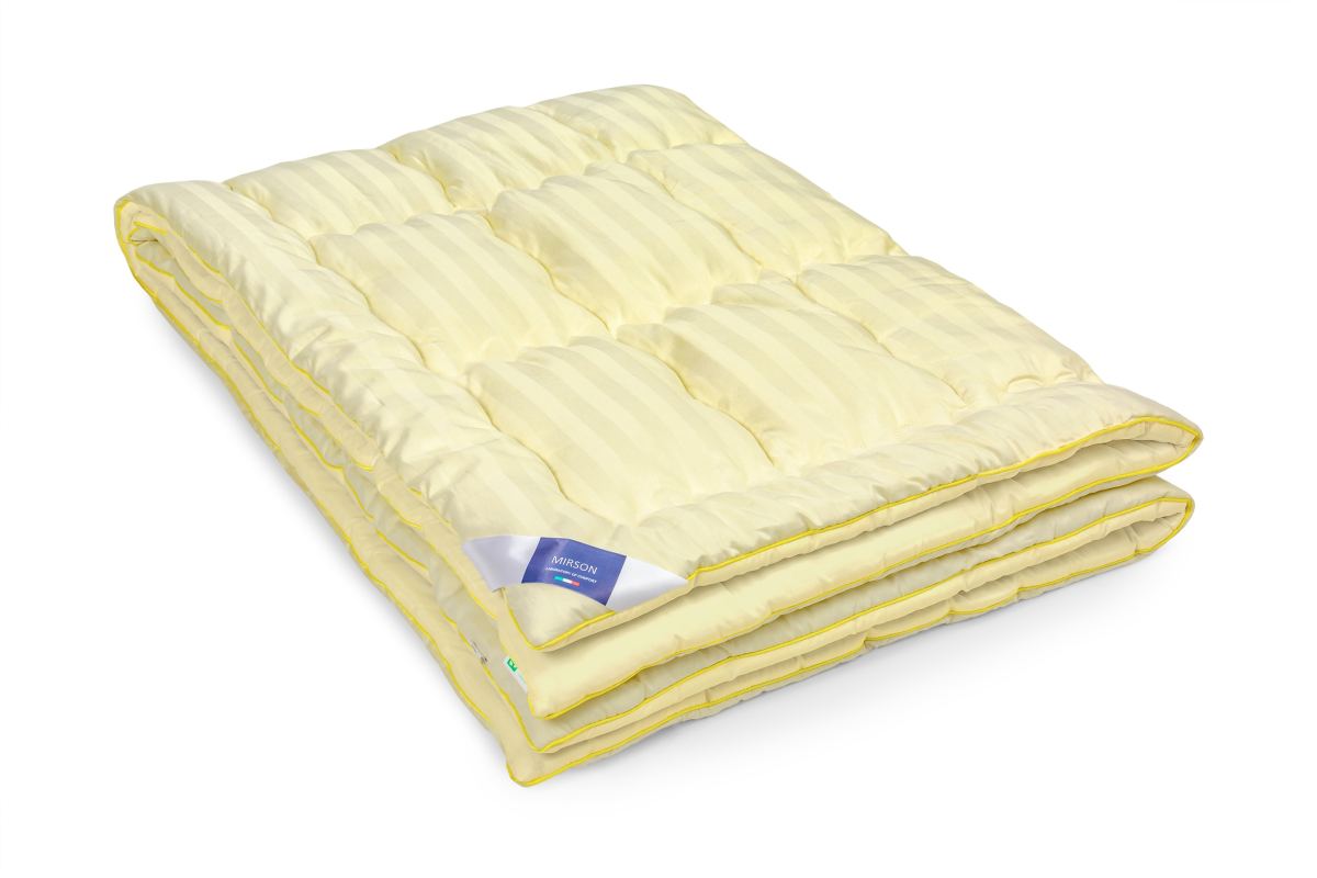 Одеяло шерстяное MirSon Carmela Hand Made Экстра Премиум №0342, летнее, 200x220 см, светло-желтое - фото 2