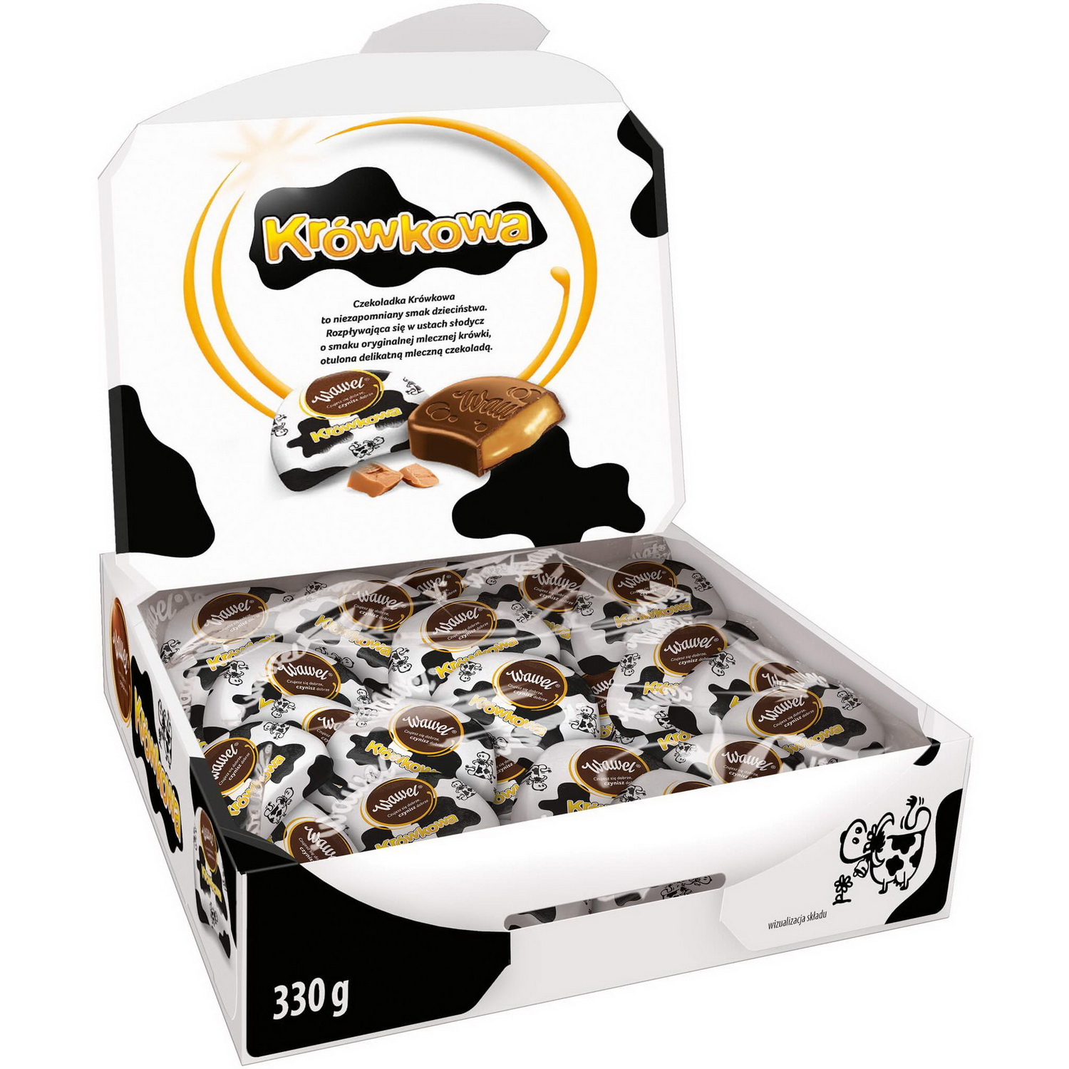 Конфеты Wawel Krowkowa карамель в шоколаде, 330 г (925509) - фото 3