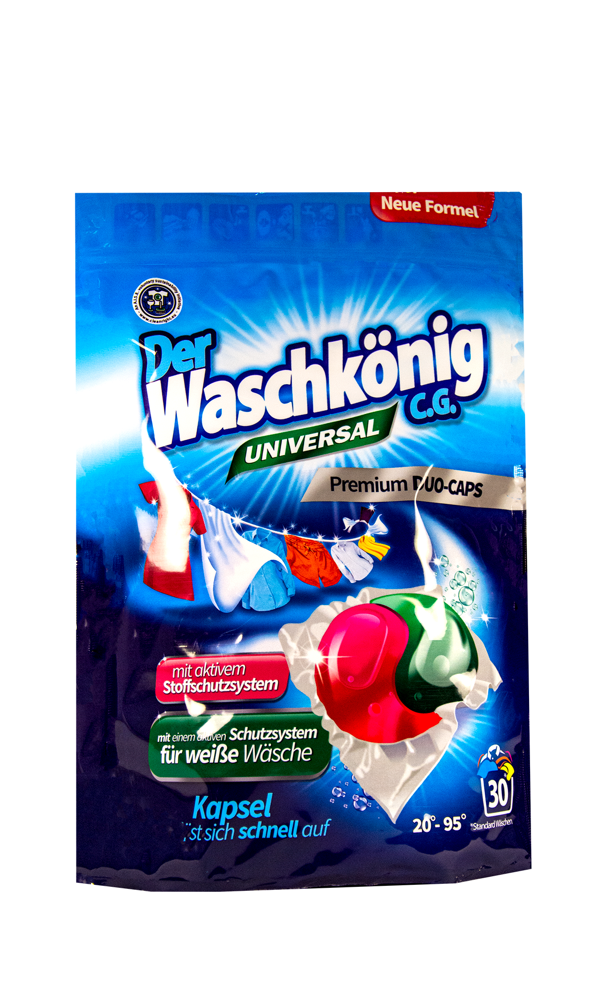 Капсули для прання Der Waschkonig Universal Duo Caps 30 шт. (040-9591) - фото 1